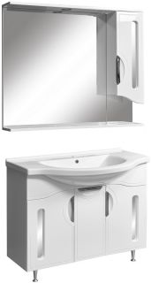 Зеркало-шкаф с подсветкой Stella Polar Сильва 100см белый SP-00000207