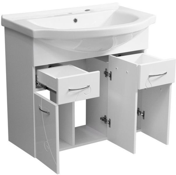 Тумба под раковину Stella Polar Фантазия 80см белый SP-00000229