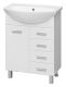 Напольная тумба под раковину Misty Стелла 65см с четырьмя ящиками белый