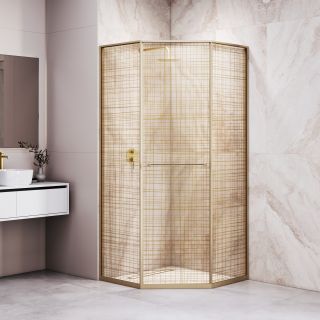 Душевой уголок RGW SV-82Gb "L" 33328200-266L 100x100 см брашированное золото