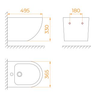Биде подвесное RGW SW-80 65430280-01 белый