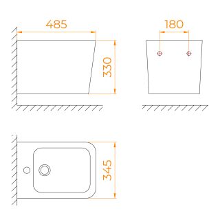 Биде подвесное RGW SW-81 65430281-01 белый
