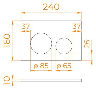 Кнопка смыва RGW SWH-07B 68420007-04 чёрный