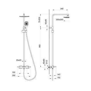 Душевая система Timo Helmi SX-1170/00-16 хром/белый