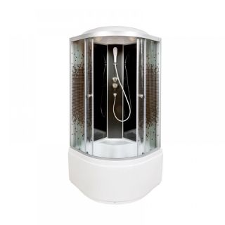 Душевая кабина Deto L 810 стандартная BLACK 100х100х215 см