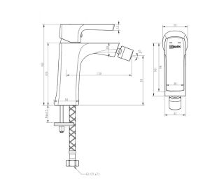 Смеситель для биде Lemark  Ursus LM7208BL