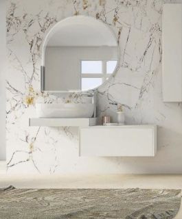 Консоль подвесная Cezares 60x8 Bianco Opaco Tavolone 41784