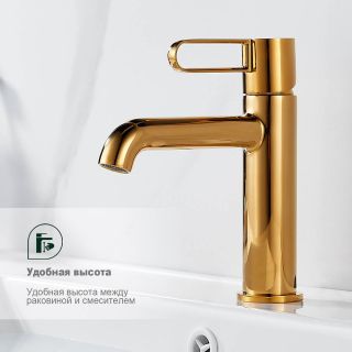 Смеситель для раковины Splenka S03.10.23 золото