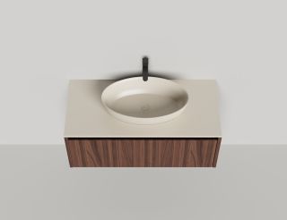 Подвесная тумба Salini Domino 27D210 100см шпон/гладкий фасад