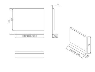 Ravak Зеркало  Formy 1200 белое