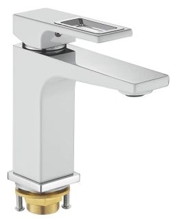 Смеситель для раковины Shevanik S9001F белый/хром