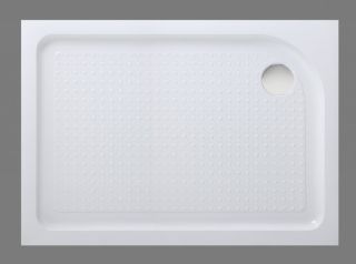Душевой акриловый поддон 120x80см, левосторонний, белый BelBagno TRAY-BB-AH-120/80-15-W-L