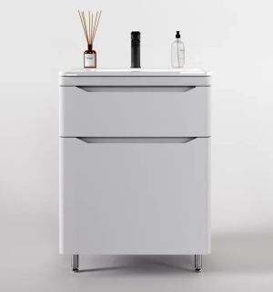 Тумба под раковину Style Line Марелла 60 Люкс Plus СС-00002395 белый матовый