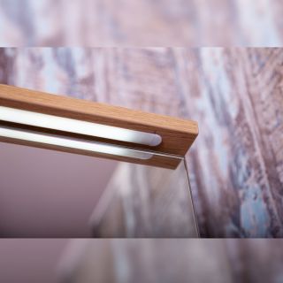 Зеркальный шкаф с подсветкой Бриклаер Форест 4627125414701 50 см дуб золотой/антрацит