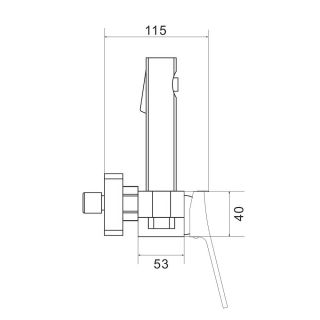 Гигиенический душ со смесителем Shevanik S4005T-1 оружейная сталь
