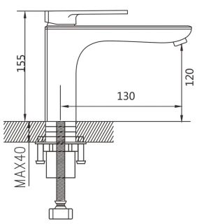 Смеситель для раковины Shevanik S8501 хром