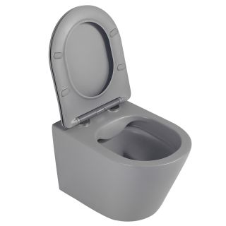 Подвесной унитаз ABBER Bequem AC1102MG безободковый серый матовый