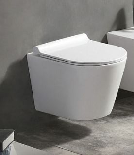 Унитаз подвесной Azario Nova AZ2217 безободковый с ультратонким сиденьем микролифт