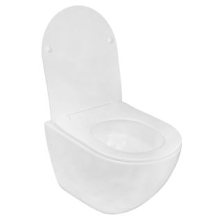 Унитаз подвесной Azario Trevi AZ-0093UQ3 безободковый в комплекте с сидением микролифт Смыв торнадо