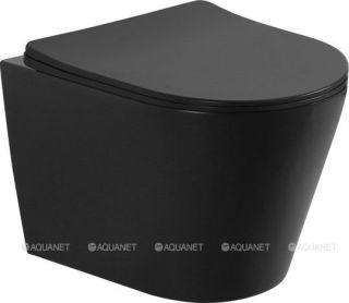 Унитаз подвесной Aquanet Rimless Atago 2.0 W LX-1905C 279090 чёрный матовый