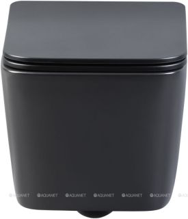 Унитаз подвесной Aquanet Rimless Tavr-W BL-103N-WHT black чёрный матовый