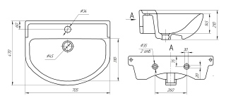 Раковина Универсал Амур 70 см