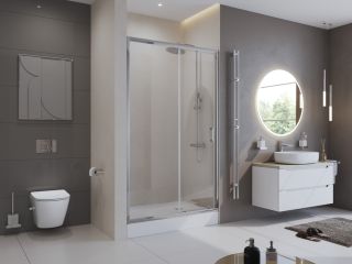 Душевая дверь BelBagno UNO-195-BF-1-150-C-Cr хром