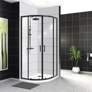 Душевой уголок BelBagno Uno UNO-195-R-2-100-C-NERO 100x100см чёрный