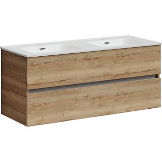 Подвесная тумба под двойную раковину Sancos Urban UR120-2EG 120см дуб галифакс натуральный