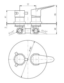 Смеситель для душа Rav Slezak Victoria VI286K хром