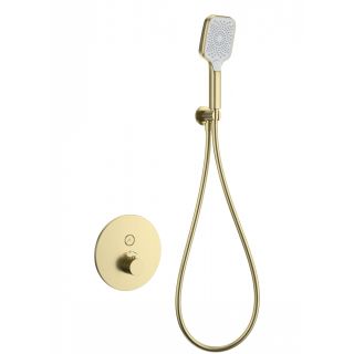 Встраиваемый смеситель для душа Wonzon & Woghand WW-D1017-A-BG с термостатом брашированное золото