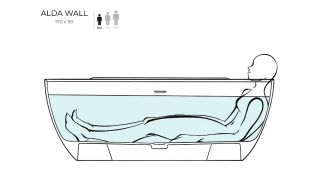 Ванна из искусственного камня Salini Alda Wall S-Sense 101915G 170x90см белый глянцевый