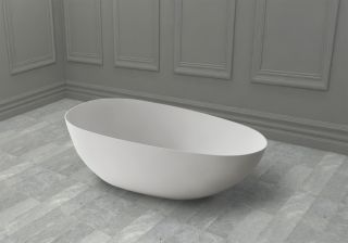 Ванна из искусственного камня ABBER Stein AS9611-1.7 170x80см белый матовый