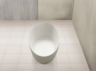 Ванна из искусственного камня ABBER Stein AS9625-1.7 170x80см белый матовый