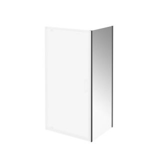 Душевая боковая панель Kerama Marazzi Vetro VE.80.FP.BLK.M 80 см стекло прозрачное профиль чёрный матовый