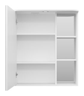 Зеркальный шкаф с подсветкой Misty Венера левый 70см белый