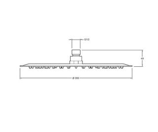 Верхний душ Jacob Delafon Metro E26600-CP 30 см хром