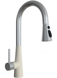 Смеситель для кухни Florentina Вита PRO с выдвижным изливом шампань