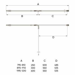 Душевая дверь Veconi Vianno VN-73RG/R, 1200x1950, Золото брашинг, стекло дождь