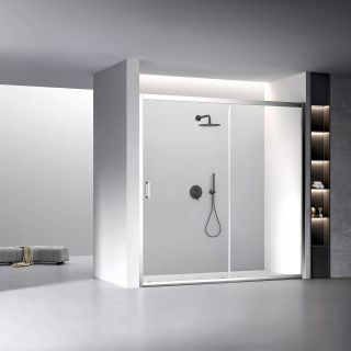 Душевая дверь Veconi Vianno VN-60, 1700x1950, Хром, стекло прозрачное