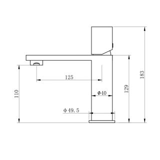 Смеситель для раковины Wonzon & Woghand WW-101-BS брашированный никель