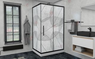 Душевой уголок AvaCan FB 160-180 + SB 100 MT чёрный