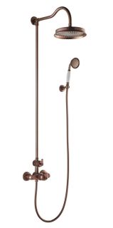 Душевая стойка Swedbe Terracotta Art 2512 с термостатическим смесителем бронза