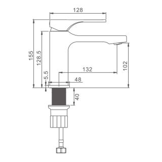 Смеситель для раковины Splenka S55.10.09 графит