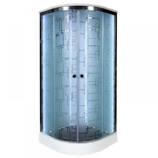 Душевая кабина Deto EM1590 N LED с гм. 90х90х208см