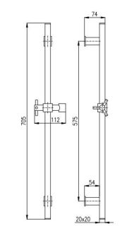 Душевая штанга Rav Slezak PREMIUM CRISTAL LINE ЛОИРА MD0111Z золото