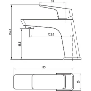 Смеситель для раковины Aquanet Gotic AF440-10B 243291 чёрный матовый
