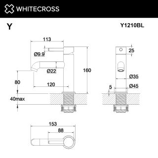 Смеситель для раковины WHITECROSS Y Y1210CR хром