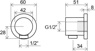 Шланговое подключение Ravak 701.00 X07P004