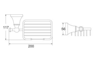 Мыльница Rose RG1904H чёрный